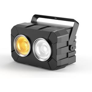 Stage Lights, 180W 2 Eyes LED COB Lights, Cool+Warm White LED Cob,Stage Spotlights with DMX512 & Sound-Activated Control Mode, Stage Lighting for Party Show Wedding Event