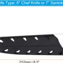 PATIKIL Plastic Safety Knife Cover Sleeves for 8" Chef Knife or 7" Santoku Knife, 2 Pack Knives Edge Guard Blade Protector Universal Knife Sheath, Black