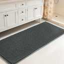 SUBRTEX Bathroom Rugs, 24" x 60" Chenille Bath Rug Soft Short Plush Bath Mat Soft Shower Mat Water Absorbent Shower Mat Quick Dry Machine Washable, Gray