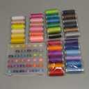 Eoehro 72pcs Sewing Thread kit, 36 Colors Sewing Machine Threads, Prewound Bobbins Sewing Threads Kit, Sewing Machine Thread Assortment, 400 Yards per Spools Polyester Thread