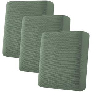 H.VERSAILTEX Super Stretch Individual Seat Sofa Covers Couch Cushion Covers Slipcover Sets Thick Jacquard Textured Twill Fabric (3 Piece, Loden Frost)