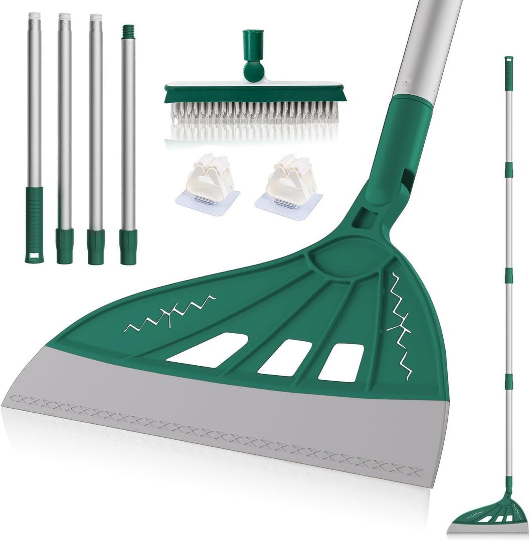 Magic Air Broom, Squeegee Broom for Floor Cleaning, Multifunctional Floor Squeegee with Aluminum Adjustable Handle, 60 Magic Silicone Broom for Glass, Fine Dust, Pet Hair, Liquids (Green) Magic Air Broom, Squeegee Broom for Floor Cleaning, Multifunctional Floor Squeegee with Aluminum Adjustable Handle, 60 Magic Silicone Broom for Glass, Fine Dust, Pet Hair, Liquids (Green)
