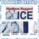 2 Pcs We Have Bagged Ice Sticker - 36 x 24 Inch Weatherproof Vinyl Bagged Ice Label Stickers for Refreshing Supplies, Convenience Stores, Outdoor Display Retail