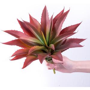 Veryhome Succulents Plants Artificial Aloe Plant, 12.5Inch Large Faux Succulents Unpotted, Premium Crafting DIY Greenery Decor for Indoor & Outdoor(Red)