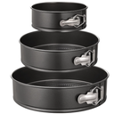HIWARE Springform Pan Set of 3 Nonstick Leakproof Round Cake Pan Set Includes 3 Pieces 6" 8" 10"