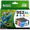 952XL Ink Cartridges Combo Pack Replacement for HP 952 Ink Cartridges, Compatible with HP OfficeJet Pro 8710 8715 8720 8702 8210 7740 Printer, (Black,Cyan,Magenta,Yellow-4 Pack)