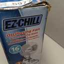 EZ-CHILL 16" Oscillating Pedestal Fan, 3-Speed Options, 90-Degree Oscillating Head, Adjustable Height and Tilt, White