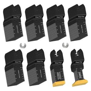 100PCS Oscillating Saw Blades, Professional Universal Titanium Multitool Blades for Wood Plastics Metal, Quick Release Multi Tool Blades Kits Fit Dewalt Ryobi Milwaukee Rockwell Fein