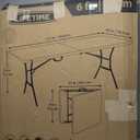 LIFETIME 6-Foot Fold in Half Table, Light Commercial, Black