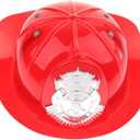 Firefighter Hat Helmet Fireman Party Dress Up Hat Kids Pretend Chief Hat Halloween Party Role Play Toy Red