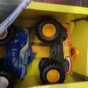 Monster Jam, Supercharge Speedway Playset, Megalodon and El Toro Loco Die-Cast Monster Trucks, Light Up World Finals Track Kids Toys for Boys Ages 3 and Up
