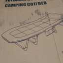 Camping Cot with Mattress, No Assembly Required Heavy Duty Folding Camping Cot for Adults, 550 Lbs Capacity Adjustable Portable Sleeping Bed for Indoor, Outdoor & Patio Use (L''75), XL''75in