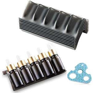 Essential Oils Shelf - Black Storage Rack with Drawer, Holds Oils (5ML-20ML)
