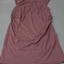 Liu & Qu Women's Maternity Sleeveless Tank Dresses Side Ruching Bodycon Dress for Daily Wearing or Baby Shower, Medium