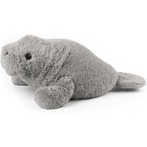 Manatee Stuffed Animals, Microwavable Stuffed Animal Adorable Fluffy Manatee Plush for Warmth Comfort, Heatable Coolable Lavender Scent Toy, Cute Soft Plushie Gift for Kids Adult & Children Boys Girls