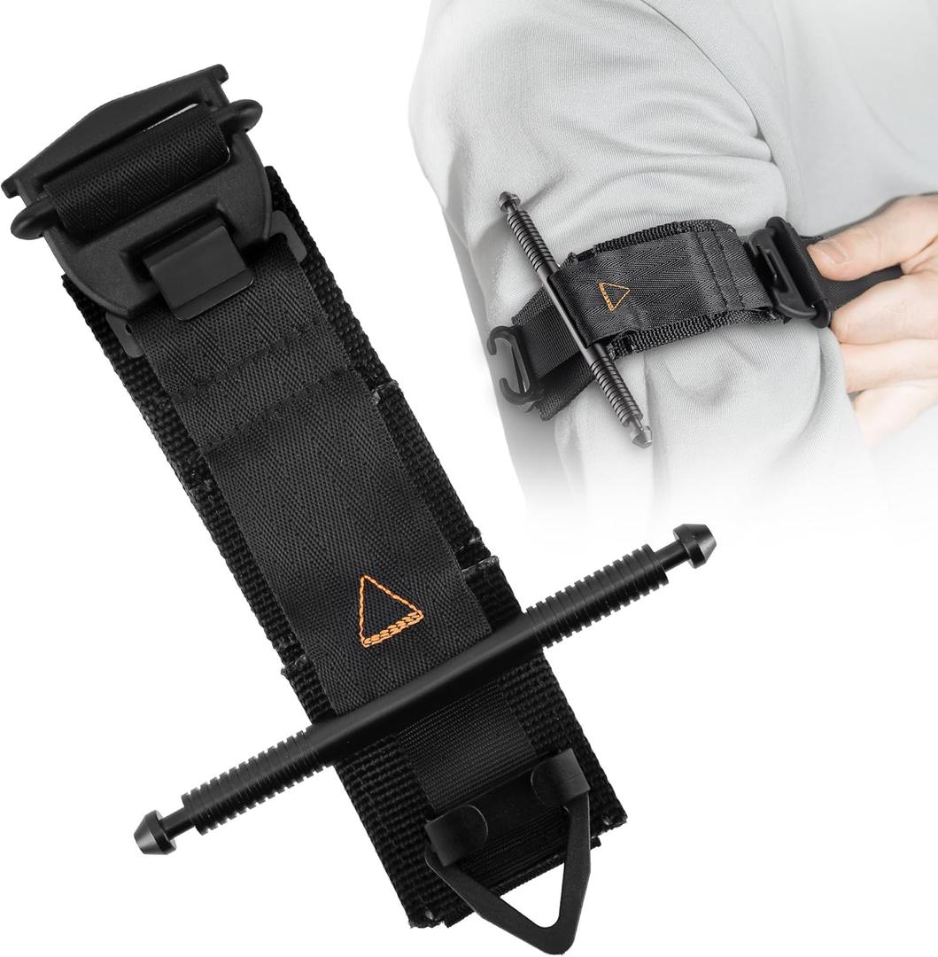 Tactical Tourniquet Medical Solutions 1.5 Compression Band Gen 4 for Camping, Hiking and Travel (Black)