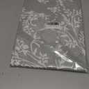 Pioggia Vinyl Tablecloth with Flannel Backing - Waterproof, Oil-Proof, Easy to Clean -Plastic Table Cloth - Perfect for Dining Tables, Kitchen Tables, Parties (Grey Leaves, 5454 Inch Square)