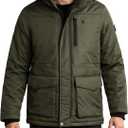 Spyder Mens Winter Coats - Polar Fleece Jacket Parka Down Winter Coat Wind Resistant Waterproof Hooded Jackets for Men (Large, Olive)