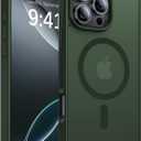 KCQNine Magnetic for iPhone 16 Pro Max Case[Compatible with MagSafe][Military-Grade Drop Protection][Anti-Yellowing] Shockproof Translucent Matte Cover for iPhone 16 Pro Max Phone Case,Forest Green