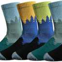 ANOTION Funny Hiking Socks for Men & Women - Moisture Wicking Lightweight Compression Socks,Women Hiking Socks Summer