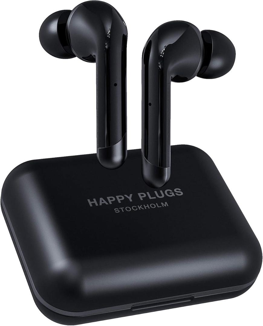 Happy Plugs AIR 1 PLUS True Wireless Earbuds, Black