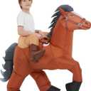 One Casa Inflatable Costumes for Kids,Blow Up Horse Suit,Ride On Halloween Costumes for Boys Girls (7-10YRS)