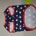 Fitwarm Patriotic Star Dog Shirt for 4th of July, Memorial Day, Independence Day, Holiday Dog Clothes for Small Dogs Boy Girl, Pet Cat Outfit, 100% Breathable Cotton, Red, Navy Blue, White, Medium