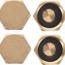 4pcs Brass Pipe Cap Female End Caps Pipe Plugs for Plumbing Radiator Valve Covers and Hose Accessories Convenient for Home Use