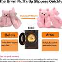 Fuzzy Women's Teddy Bear Slippers,Cozy Women Indoor House Shoes,Cute Bedroom Slippers for Women Men Birthday Christmas Valentine's Gift Ideas (Blue)