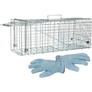 ANT MARCH Live Animal Cage Trap 24"x8.5"x7.5'' Steel Humane Release Rodent Cage for Stray Cat, Rabbits, Squirrel, Mole, Gopher, Chicken, Opossum, Skunk, Chipmunks, Groundhog Squire Small AnimalsStyle