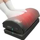 Snailax Foot Rest Under Desk at Work, Heated Under Desk Foot Stool with Double Layer Adjustable Height, Feet Warmer with Vibration Massage, Ergonomic Gaming Home Footstool for Lumbar Back Knee Pain (Black)