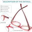 2 x IVNUOYI 4 Pack Reading Glasses Blue Light Blocking Readers for Women,Fashion Pattern Print Eyeglasses with Spring Hinge