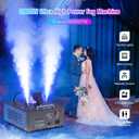 2000W Professional Fog Machine Dual Nozzle with 16 RGB LED, DMX Control Adjustable Smoke Direction, 2.5L Tank LCD Display 30000CFM for Halloween Christmas Stage DJ Party Club Events