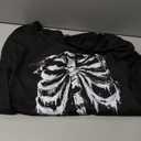 SOLY HUX Women's Off The Shoulder Tops Y2k Goth Vintage Graphic Tees Short Sleeve Oversized T Shirt (Large)