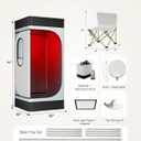 Portable Infrared Sauna Box for Home with 3L 1200W Steamer, Big Folding Chair, 99 Mins Timer, 9 Levels, Steam Sauna Tent with 660nm + 850nm Red Light Therapy, for Home Spa Detoxification