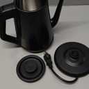 Gooseneck Electric Kettle 1.0L, 1000W Quick Heat-Up In 3 Min, 100% Stainless Steel Tea Kettle, Pour Over Coffee Kettles For Office/Travel/Kitchen, Auto Shut-Off Protection, Black Star Design, BPA-Free