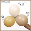 2 x PartyWoo Neutral Balloon Arch Kit Garland 142pcs Different Sizes of 18 12 10 5 Inch Off White Sand Cream Ivory Gold Confetti Boho Balloons for Bridal Baby Shower Engagement Birthday Party Decorations