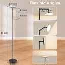ZAIYW Smart RGB Floor Lamp with APP Timer Music Sync, 16 Million Colors Changing Modern Floor Lamps Dimmable LED Standing Lamps for Living Room Bedroom Office