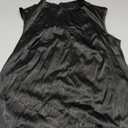 SweatyRocks Women's Elegant Sleeveless Round Neck Satin Blouse Solid Zipper Back Shirt Tank Top Black M