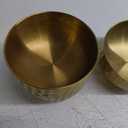 3 Pcs 4.5 In Gold 304 Stainless Steel Bowls Small, 13Oz Double Walled Soup Bowls, Thick Non Slip Appetizer Snack Bowls, Small Metal Serving Bowls for Sauces, Rice, Noodles, Ice Cream, Oat (3 pcs)