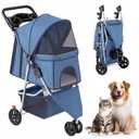 3 Wheel Pet Stroller for Dogs and Cats, Foldable Design