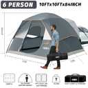 UNP SUV Dome Tent for Camping, Outdoor 6 Person Car Camping Tent, Easy Set Up SUV Tailgate Tent with Rainfly 10' x 10' Vehicle Camping Tent | for Camping, Outdoor, Car Camping Tent, Easy Set Up, SUV Tailgate Tent, with Rainfly (Gray)