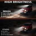 4WDKING LED Light Bar 10 inch IP68&IP69K Waterproof Dual Row Off Road Light Bar with DT Connector 90W Flood and Spot Combo Beam Work Light for Truck Cars ATV UTV Boat