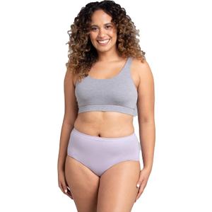 Fruit of The Loom Women's Tank Tops (S-6XL), Comfort Bra-Cotton Stretch-2 Pack Silver Heather/White, Small