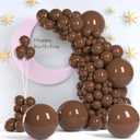 Dark Brown Balloons, 140pcs 18 12 10 5 Inch Different Sizes Pack Party Latex Balloons for BOHO Birthday Halloween Holiday Balloon Garland as Party Decorations