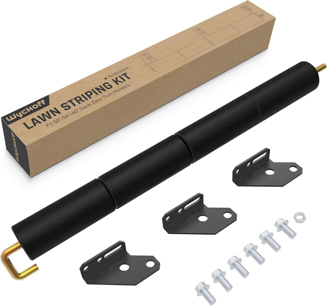 Wyckoff 19A70059OEM Lawn Striping Kit for 50"/54"/60" Deck Zero-Turn Mowers, Compatible with Cub Cadet ZT1/ZT2/ZT3, Troy-Bilt Mustang Z Series & More, Professional Grass Roller System Wyckoff 19A70059OEM Lawn Striping Kit for 50"/54"/60" Deck Zero-Turn Mowers, Compatible with Cub Cadet ZT1/ZT2/ZT3, Troy-Bilt Mustang Z Series & More, Professional Grass Roller System
