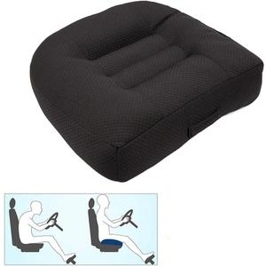 Srutirbo Car Booster Seat Cushion Raise The Height for Short People Driving Hip (Tailbone) and Lower Cack Fatigue Relief Suitable for Trucks, Cars, SUVs, Office Chairs, Wheelchairs (Pure Black)