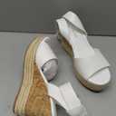 Yavero Women's Espadrille Wedge Sandals Ankle Strap Dressy Sandals | Open Toe,Cork,Platform Sandals,Summer Sandals Ideal for Vacations,Parties and Summer Outings (White), 9