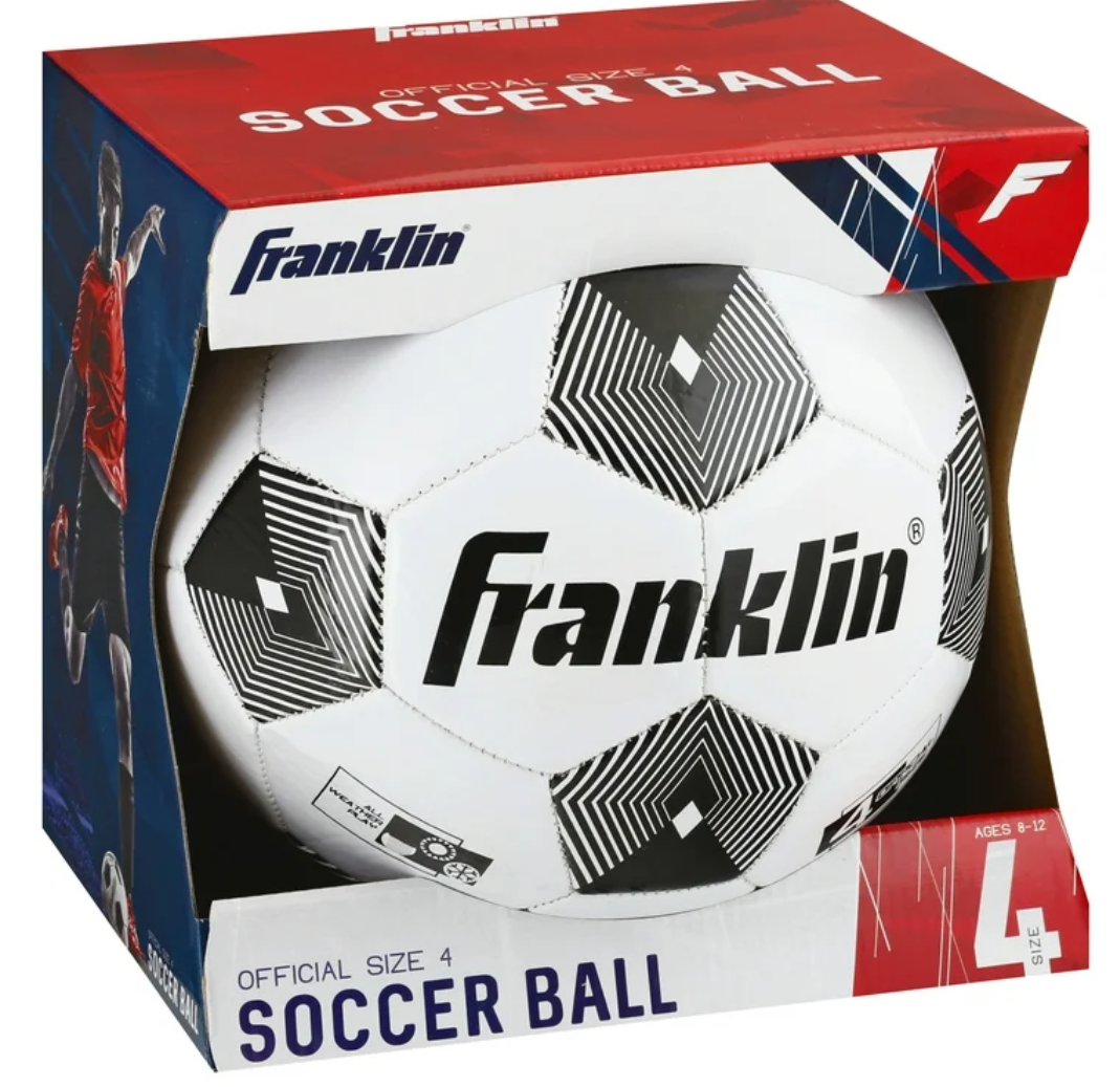 Franklin Sports Soccer Balls - Youth & Adult - Size 3 - Single & Bulk Packs - Black & White