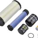 LVA21036 Maintenance Filter Kit fits for John Deere 1025R 2025R Compact Utility Tractor with Yanmar 3TNV80F Engine Replaces M131802 M131803 LVA16054 AM116304 MIU804763 M806418